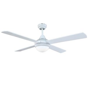4 Blade Tempo 48inch Ceiling Fan White With Light By Brilliant Bri100010