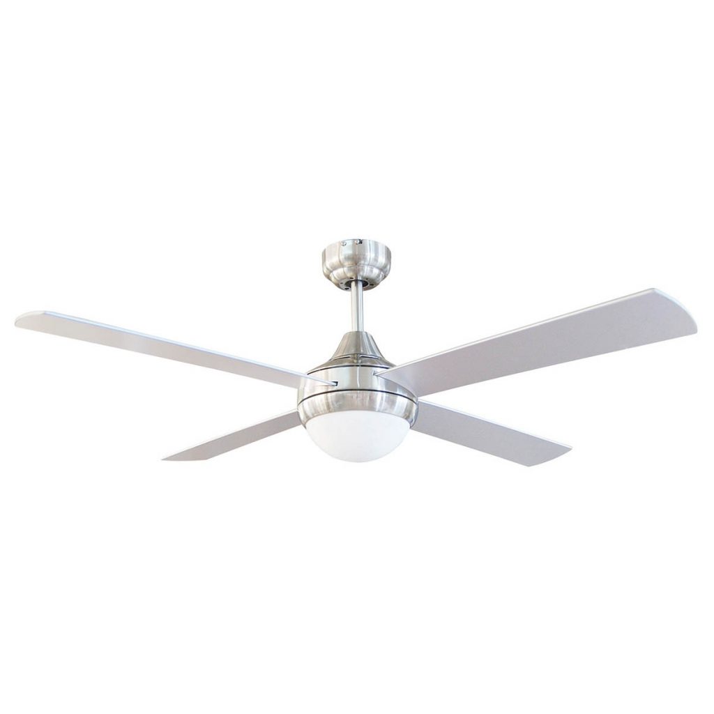 Tempo Ii 48 Ceiling Fan Brushed Chrome With Light